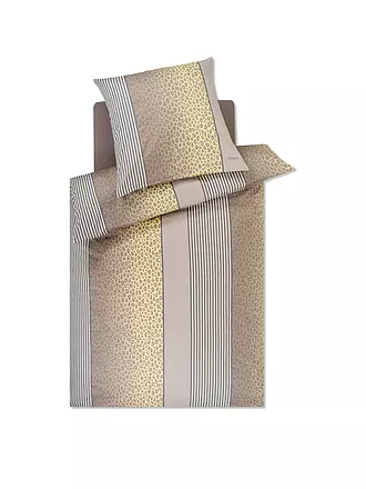 JOOP | Satin Bettwäsche LEO 70x90cm / 140x220cm Sand | creme